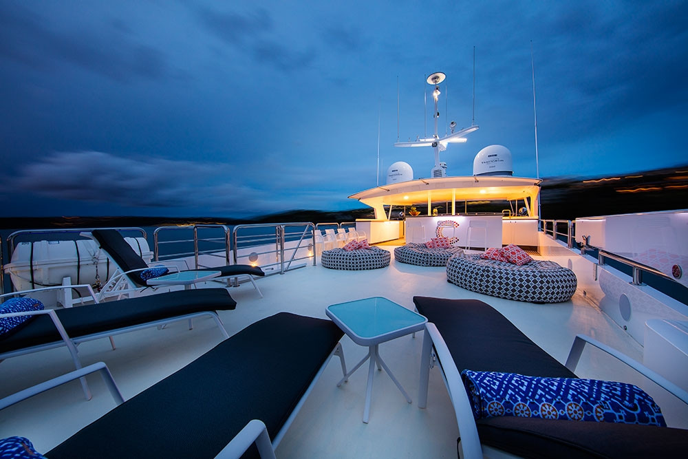 Corroboree new years eve cruise with nightlights on top deck