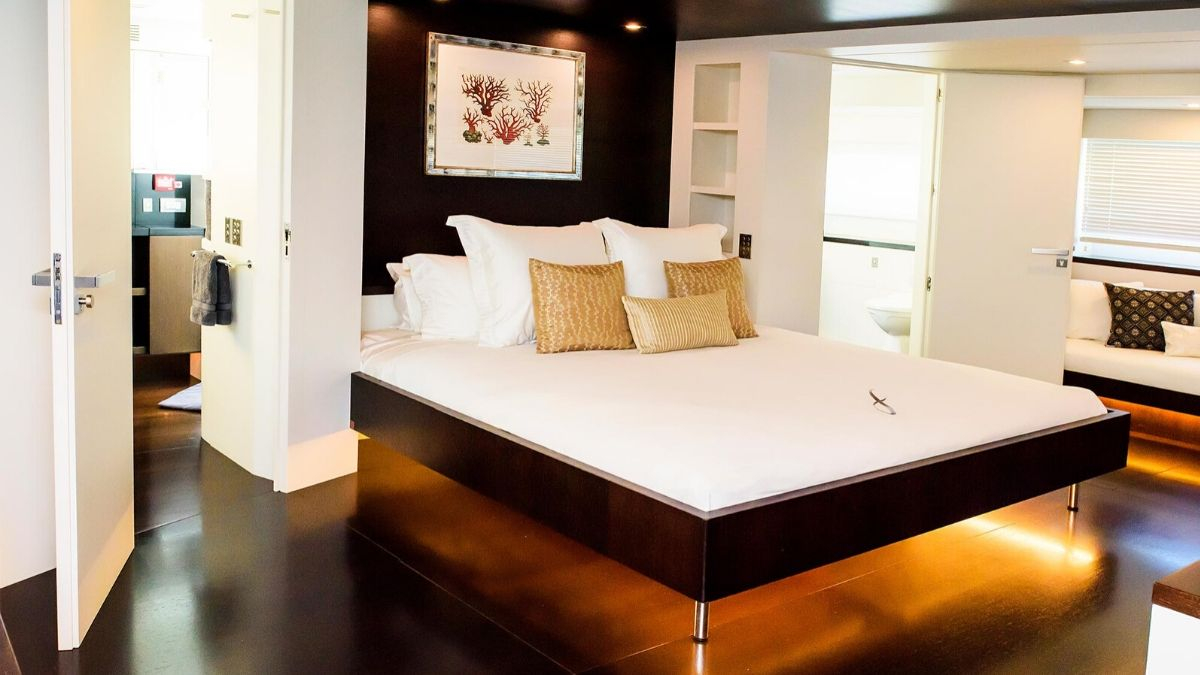 Infinity Pacific is one of the most beautiful superyachts in Sydney which has beautiful bedroom cabins for ultimate comfort..